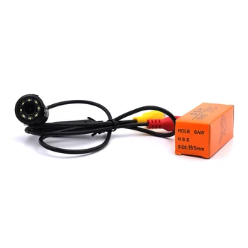 Automobilio Galinio vaizdo Kamera 8 LED 170 Laipsnių Turas Atsargines Kameras, Naktinio Matymo Atbulinės eigos Auto Stovėjimo Vandeniui Stebėti Kameros