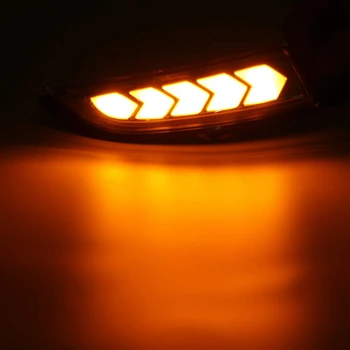 Automobilio galinio vaizdo Veidrodėlio Lemputė LED Dinaminis Posūkio Signalo Žibintai Rodiklis Ford Fiesta MK7 B-MAX 2008-2018 Švarus
