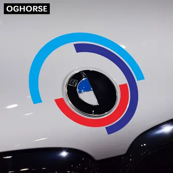 Automobilio Kapoto Variklio Dangtis Logotipo Lipdukas variklio dangčiui Emblema Decal BMW E60 E90 F20 F30 F10 G30 Z4 F15 F16 F25 G05 G01 G20 X1 Priedai