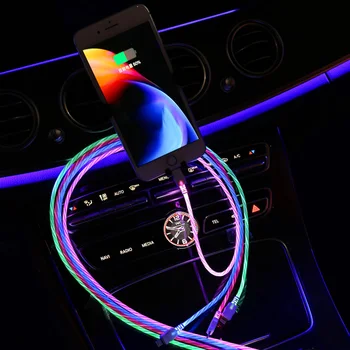 Automobilio LED Lemputė USB Type C) usb-c Greito Įkrovimo Duomenų Kabelis Kroviklis KIA Rio Ceed Sportage Mazda 3 6 Cx-5 
