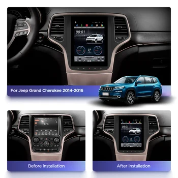 Automobilio Radijas Multimedijos Navigatio Vaizdo Grotuvo Grand Cherokee-2016 M. Tesla stiliaus Vertikalus Ekranas, Stereo Android 9.1