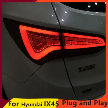 Automobilio stilius dega Hyundai IX45 Užpakaliniai Žibintai 2013-2016 M. Santa Fe LED Uodegos Šviesos Žibintas Galinis LED DRL+Stabdžiu+Parkas Stop Žibintas