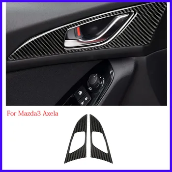 Automobilių durų purtyti handshandle aplinkosaugos ¾enklelis, Skirta Mazda3 Axela-2018 m. modifikuotas anglies pluošto durys, interjero lipdukas automobilio lipdukas stilius