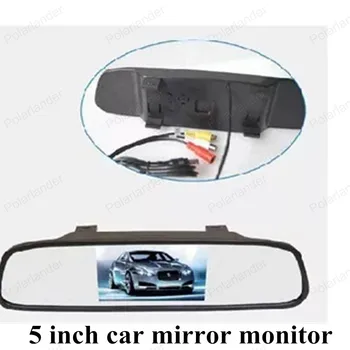 Automobilių ekranas 5 colių TFT LCD ekranas galinio vaizdo kamera atsarginės automobilių stovėjimo aikštelė pagalbos skaitmeninis mažas ekranas nemokamas pristatymas
