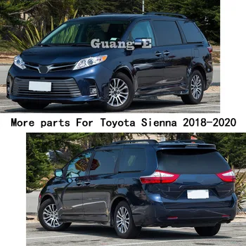 Automobilių Kėbulo Lempos Rėmo Lipdukas Galvos Priekiniai Rūko Antakius/apdaila Šviesos ABS Chrome Dangtis 2vnt Toyota Sienna 2018 2019 2020