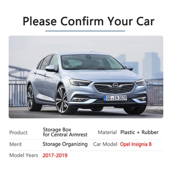 Automobilių Organizatorius Reikmenys Opel Insignia B 2017 2018 2019 Porankiu Dėžutės Saugojimo Sukrovimas Valymas Anti-Slip Mat Monetos