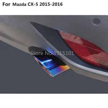 Automobilių padengti duslintuvo ne pabaiga vamzdis skirti nerūdijančio plieno išmetimo patarimas uodega lizdo 2vnt Dėl Mazda CX-5 CX5 2013 m. m. m. 2016 m.