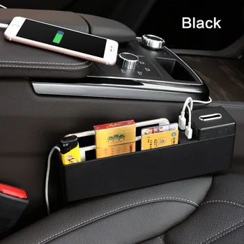 Automobilių Sėdynės užpildo Spragą Organizatorius Belaidis Kroviklis Atveju CE Saugus, Sertifikuotas 2 Port USB Įkrovimo Automobilių Stilius Stop Drop Saugojimo Dėžutė
