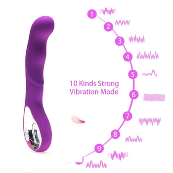AV Lazdelė Latekso masažas G Spot Vibratorius USB Įkrovimo vandeniui Erotika makšties Klitorio analinis Stimuliatorius dildo Sekso Žaislas Moterims
