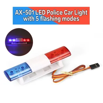 AX-501 Multi-funkcija Sukasi Mirksi LED Policijos RC Automobilių Žibintai Lempa 1/10 1/8 HSP TAMIYA CC01 Centrinis SCX10 D90