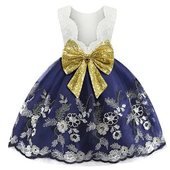 Baby Girl Aukso Blizgučiai Princesė Suknelė Vestuves V-Kaklo Tutu, Vaikams, Suknelės Bamblys Mergina Vaikų Kalėdų Drabužiai