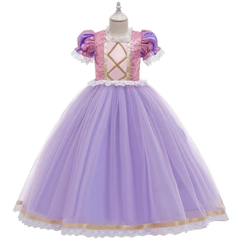 Baby Girl Princesė Suknelė Mergaitėms Halloween Carnival Party Dress up Gimtadienis Kostiumas Vaikams, Drabužiai ilgomis rankovėmis uodega suknelė