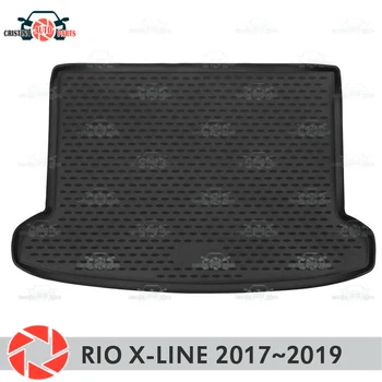 Bagažo skyriaus kilimėlis Kia Rio X-Line 2017~2019 bagažo skyriaus grindų kilimėlių ne slydimo poliuretano purvo apsaugos, vidaus reikalų kamieno automobilių stilius