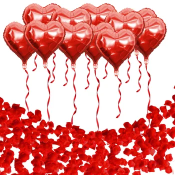 Balionų Arkos Rose Žiedlapis Vestuvių puošyba Nustatyti Meilė Padengia Raudona Širdis Balionas Valentino Diena Šalis Apdaila