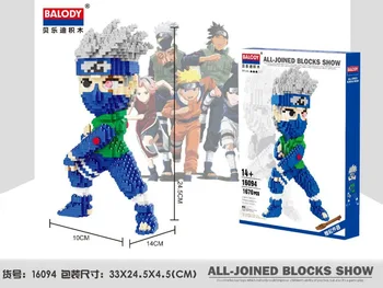Balody Animacinių filmų Blokai Didelis dydis Naruto Aukciono Duomenys Anime statybos Plastikinių blokai Kakashi Berniukas žaislai Vaikams Dovanos 16093