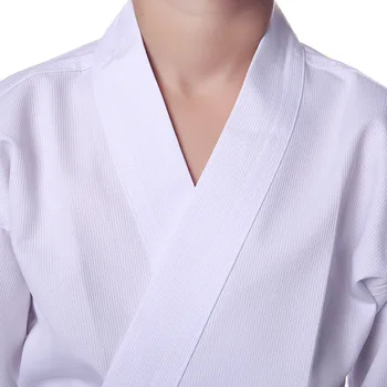 Baltos Spalvos Karate Vienodas Su Diržo Juostos Dziudo Taekwondo Vienodas Suaugusiems Vaikams Mokyklos Studentas Kung Fu Mokymo Treniruoklių Salė