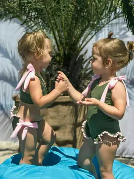 Bamblys Vaikams Baby Girl Bikini Nustatyti Maudymosi Kostiumėlį, Maudymosi Kostiumėliai, Paplūdimio Maudymosi Kostiumas