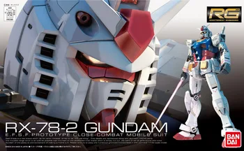 BANDAI gundam 1/144 RG 01 RX-78-2 GUNDAM modelį, vaikai surinkti Robotas Anime veiksmų skaičius, žaislai