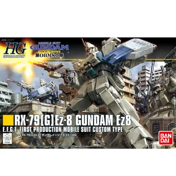 Bandai Gundam Anime Veiksmų Skaičiai Modelio HGUC 155 RX-79 [G]Ez-8 Gundam su Ore Kuprinė Surinkti Gundam Papuošalai