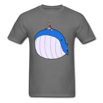 Banginis Monstras T-shirt Vyrai Mielas Mėlynos spalvos Marškinėlius HSOWA Skitty Myli Wailord T Shirts Paprasta Animacinių filmų Tees Užsakymą Vyrų Viršūnes Negabaritinių
