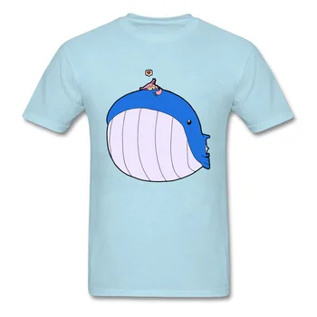 Banginis Monstras T-shirt Vyrai Mielas Mėlynos spalvos Marškinėlius HSOWA Skitty Myli Wailord T Shirts Paprasta Animacinių filmų Tees Užsakymą Vyrų Viršūnes Negabaritinių