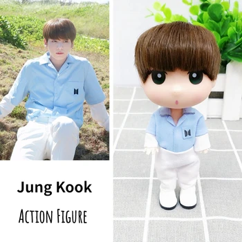 Bangtan Berniukai V Kim Tae-hyung Cute Lėlės V Plastiko Padažu Lėlės su Drabužiais Gimtadienio Dovanų Rinkinį Gerbėjai Merch