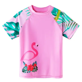 BAOHULU Vaikų Flamingo Spausdinti maudymosi kostiumėlį Dviejų dalių Komplektas Tankini UPF 50+ UV Apsaugos Maudymosi kostiumai Vaikams, Vandens Sportas Bėrimas Apsaugas