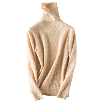 BARESKIY 2019 naujas kašmyro megztinis moteriška pavasario apdailos kūno laukinių aukštos apykaklės megztinis marškinėliai apatinio trikotažo megztinis (puloveris)