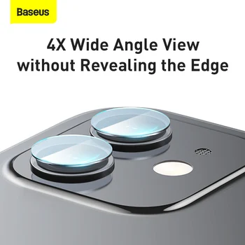 Baseus 0,25 mm Fotoaparato Objektyvo Screen Protector, iPhone 12 Pro Max galinė vaizdo Kamera Grūdintas Stiklas iPhone 12Pro Max apsauginės Plėvelės