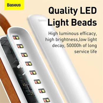 Baseus USB Šviesos Magentic Saulės LED Lempos, Automobilių Avarinis Apšvietimas USB Įkrovimo Auto Lempa Naktį Šviesos Namai, Kempingas