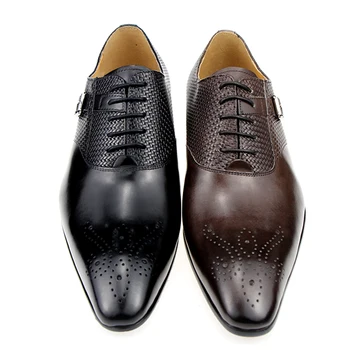 Bateliai vyrai Originali oficialių vyriškų batų Karvės odos zapatos socialinės batų vyrų vestuvių suknelė loafer oksfordo Pynimo spausdinimo batų