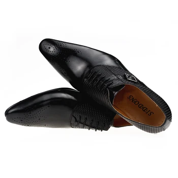 Bateliai vyrai Originali oficialių vyriškų batų Karvės odos zapatos socialinės batų vyrų vestuvių suknelė loafer oksfordo Pynimo spausdinimo batų