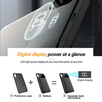Baterijos Kroviklis Atveju iPhone 11 11 Pro Max Galinį Dangtelį 5000mAh Įkrovimo Powerbank Atveju, 