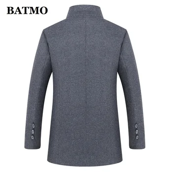 BATMO 2019 naują atvykimo žiemos aukštos kokybės vilnos&netikrą kailio įdėklas tranšėjos paltai vyrams,thicked vilnos švarkai,plius dydis M-4XL 867