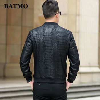 BATMO 2021spring plonas gamtos nekilnojamojo odinės striukės vyrams,avikailis odos striukės ,plius dydis M-XXXL
