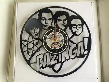 Bazinga Vinilo Sienos Laikrodis Dovana Big Bang Theory Gerbėjai la crosse,sieninis laikrodis siųsti žadintuvas reloj didelis sieninis laikrodis duvar saati