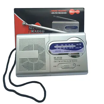 BC-R119 AM FM Nešiojamas Mini Radijo 2-Band Wireless Imtuvas Muzikos Grotuvas Ištraukiama Antena Radijo DC 3V
