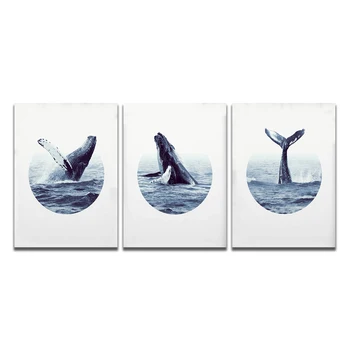 Be Rėmelio Tromso, Norvegija, Banginių Žiūrėti Abstrakčios Drobės Drobės Tapybos Menas Spausdinti Plakato Nuotrauką Apdailos Šiuolaikinių Namų Puošybai
