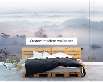 Beibehang Pritaikytas modernus naujos sienos rašalo kraštovaizdžio nuotraukų sienų tapybos gyvenimo kambario, miegamasis, studijų kambaryje tapetai tėtis peint
