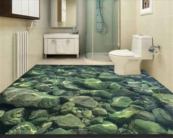 Beibehang Vandeniui lipnios tapetai, 3D pebble vonios kambarys trijų matmenų grindų dekoratyvinis dažymas sienų lipdukai PVC