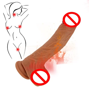 Belaidžio nuotolinio valdymo vibratorius dildo 360° besisukančiu sukasi teleskopinis šildymo sekso žaislas moterims masturbacija makšties masažas suaugusiųjų žaislas