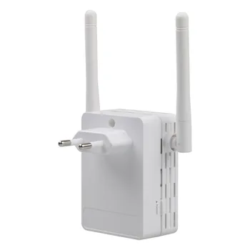 Belaidžio WiFi Kartotuvas Bonus 1m Kabelio Signalo Stiprintuvas 802.11 N/B/G 2 Antenos Range Extender 300Mbps Wifi Signalo Stiprintuvas