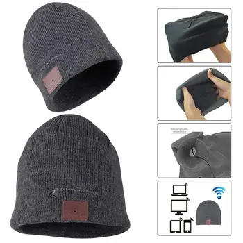 Belaidžiu Bluetooth5.0 Beanie Skrybėlių Keičiamosios Ausinių Garsiakalbio Mic Rankų Telefonai Žiemos Sporto Lauke Skrybėlę Geriausių Dovanų