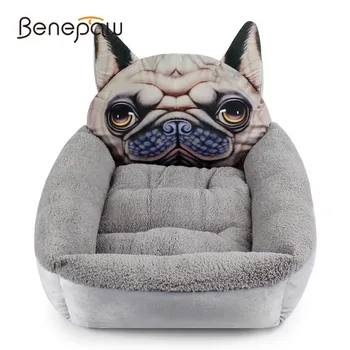 Benepaw 3D šarpėjų Sofa-Lova Šuo Karšto Pardavimo Skalbti Pliušinis Šuo Miega Namas Jaukus Minkštas naminių Gyvūnėlių Šuniuką Lova, Pagalvėlė Prekes
