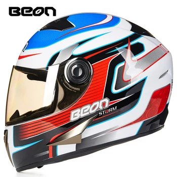 BEON B500 motociklo šalmas Vyrų Kartingo lenktynių pilnas veido šalmas Moterų Motociklą Moto šalmas casco motocicleta capacete