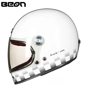 BEON visą veidą glassfiber motokroso šalmas beon B510 senovinių motociklų professional retro Šalmai EEK sertifikavimo