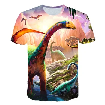 Berniukų, Mergaičių T shirts Grafinis Drabužius Camisetas Vaikai Gyvūnų Dinozauras, Print T-shirt Vaikams, Kūdikių Kasdienių Drabužių Tshirts Camiseta