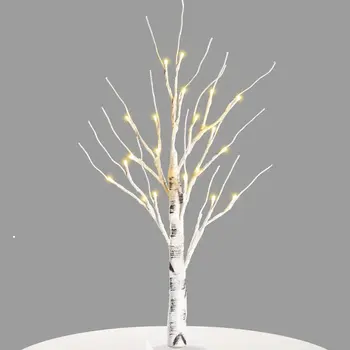 Beržo Medžio LED Žibintai, Lempos Naktį Šviesos Šventiniai Kalėdų Dirbtinis Beržo Medžio 18 LED Šviesos Šalis, Namų dekoro Filialai