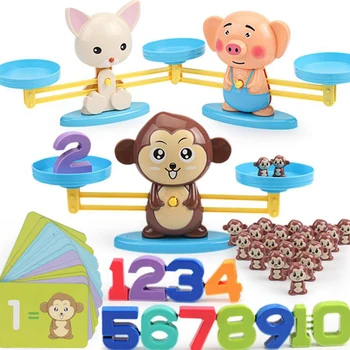 Beždžionė balansas matematikos žaidimas To ir atimties Rungtynių pusiausvyrą Žaidimas Žaislai balansas beždžionė Skaitmeninis Balansas Masto Žaislas Vaikus Matematikos Žaislas