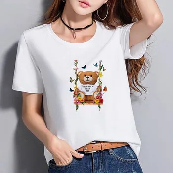 BGtomato marškinėlius mielas Meškiukas t-shirt moterims, originalus prekių geros kokybės viršų tees mielas Meškiukas marškinėliai